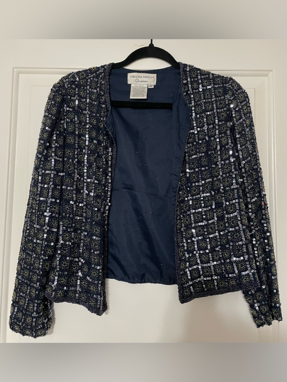 Adrianna Papell Vintage Sequin Blazer, Size 6P